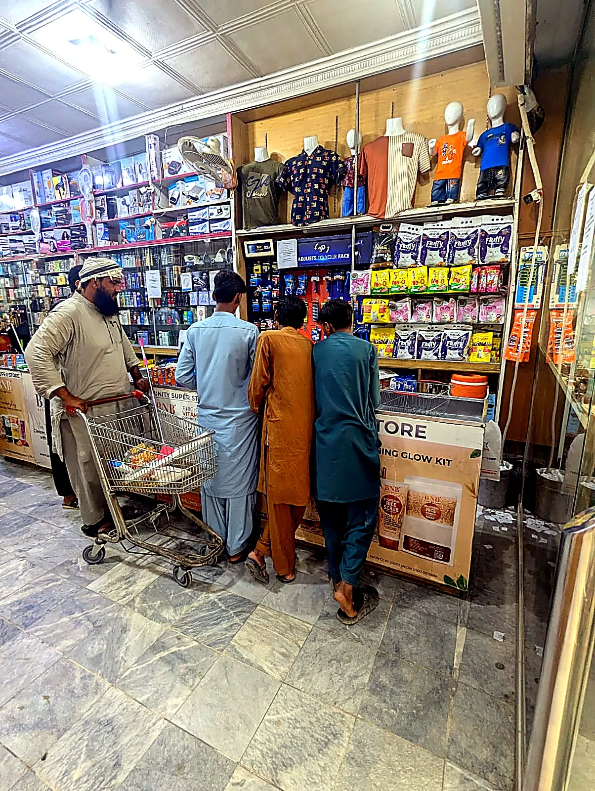 Checkout Counter — Customers at Unity Store Kot Addu
